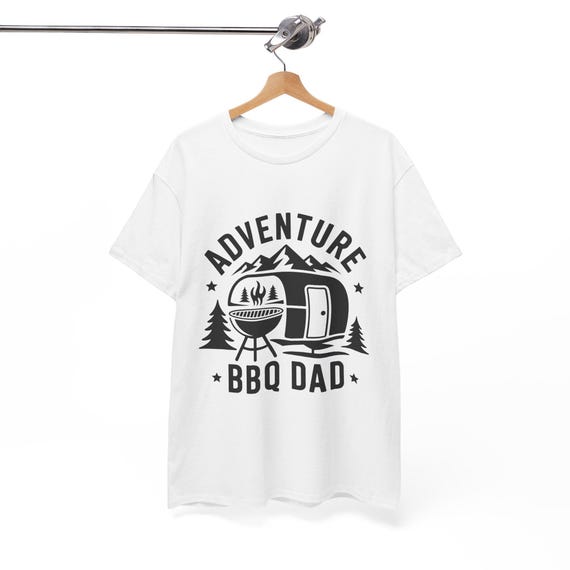 Adventure BBQ Dad T‑Shirt – Unisex Heavy Cotton Tee for Grill & Outdoor Life