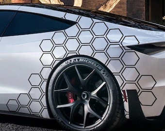 Universal Honeycomb Car Graphics Vinyl Decal Set – Customizable Car Stickers for Stylish Car Decor