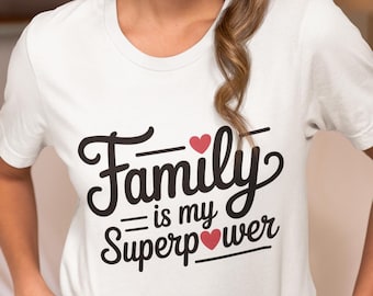 Superpower Family Shirt, Matching Family Shirts, Family Hero Graphic Tee, Mom Dad Shirts, Family Squad Shirt, Custom Family Shirt
