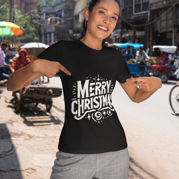 Unisex Merry Christmas T-Shirt - Cozy Cotton Festive Holiday Cheer Apparel, Unique Christmas Spirit Gift