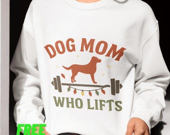 Festive Lifting Theme Winter Sweatshirt with Holiday Workout Graphic and Seasonal Cozy Apparel Design