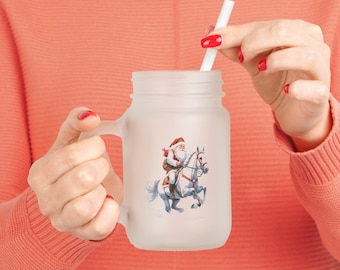 Christmas Mason Jar Candle | Scented Holiday Decor Jar | Festive Winter Gift