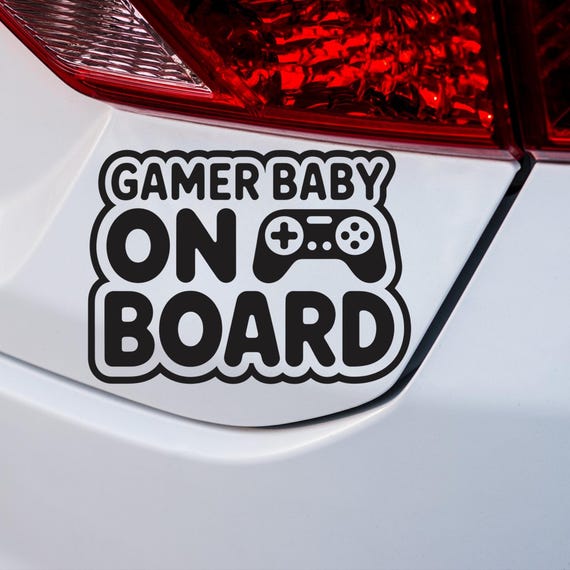 Gamer Baby On Board Sticker, Gaming Car Decal, Baby Gamer Sign, Gamer Dad Car Sticker, Controller Baby On Board, Family Car Decal