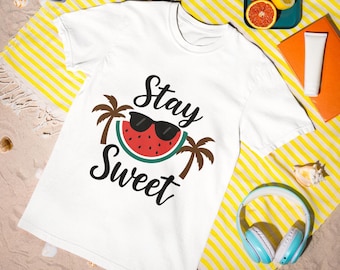 Stay Sweet Watermelon T-Shirt | Cute Summer Fruit Tee | Fun Graphic Shirt for Women and Girls