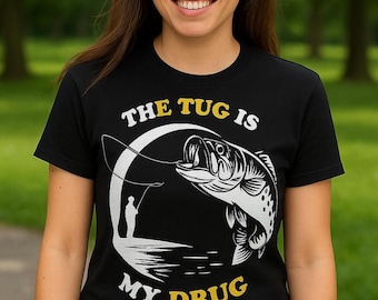 Funny Dad Fishing Shirt • Hooked on Dad Bass & Fly Fishing Tee • Gift for Fisherman Dad