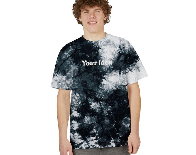 Custom Tie Dye Oversized T-Shirt | Personalized Unisex Summer Streetwear | Name or Word Print Tee