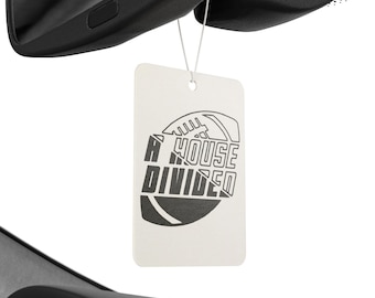 A House Divided Car Air Freshener – College Rivalry Sports Car Scents, Fan Gift, Personalized Hanging Ornament
