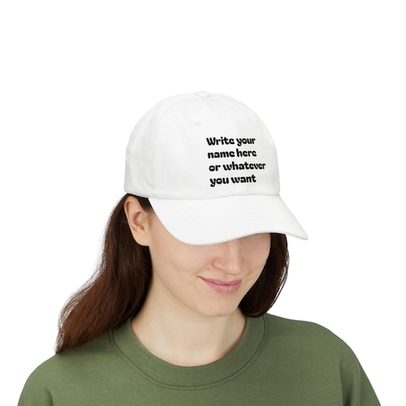 Personalized Custom Embroidered Cotton Hat – “Your Name Here” Adjustable Baseball Cap