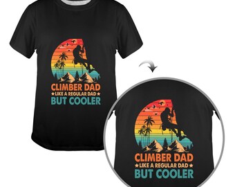 Climber Dad Shirt Like a Regular Dad But Cooler, Retro Rock Climbing Father Tee, Mountain Adventure Dad Gift, Outdoorsy Dad T Shirt