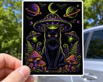 Pegatina de Halloween, pegatina de fantasma asomándose para coche, pegatina de gato negro espeluznante para ventana, pegatina de calabaza de Halloween para parachoques, lindo regalo de otoño para ella
