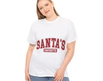 Santa’s Favorite Christmas T-Shirt – Funny Unisex Holiday Tee for Women, Men & Teens – Cute Family Matching Outfit