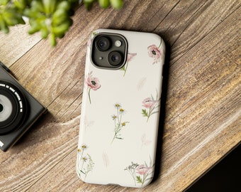 IPhone Cover,  Elegant Floral Phone Cover: Durable, Stylish Protection for Your Device with Vibrant Flower Designs
