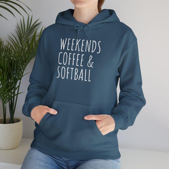 Weekends Coffee and Softball Lightweight Hoodie – Pitcher Present – Gifts for Softball Player, Outdoor Lover Gift, Future Hoodie.