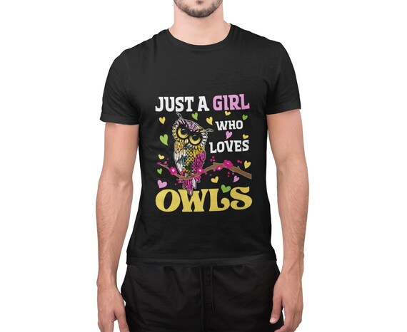 Just a Girl Who Loves Owls Design | Cute Owl Lover Gift for Women & Girls | Adorable Owl Art with Hearts | Perfect for Owl Fans