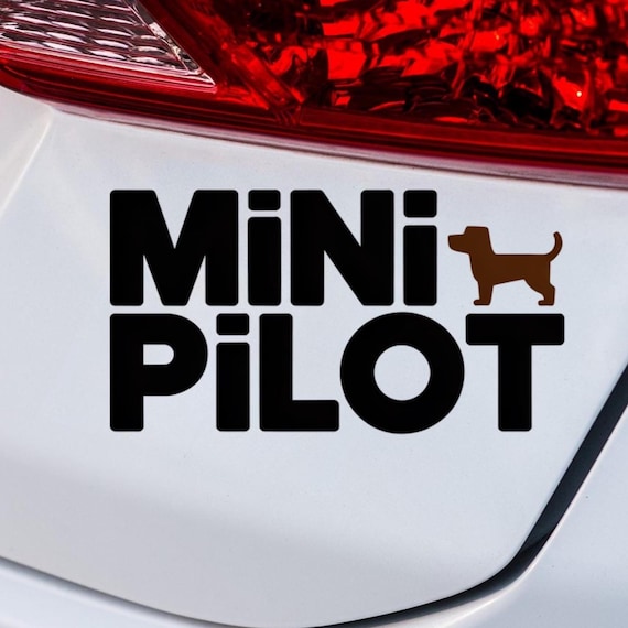 Mini Pilot Decal, Kids Car Window Sign, Funny Family Travel Sticker, Waterproof Vinyl
