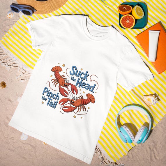 Suck the Head Pinch the Tail T‑Shirt – Funny Crawfish Boil Tee, Southern Seafood Lover Shirt, Unisex Cajun Cooking Gift