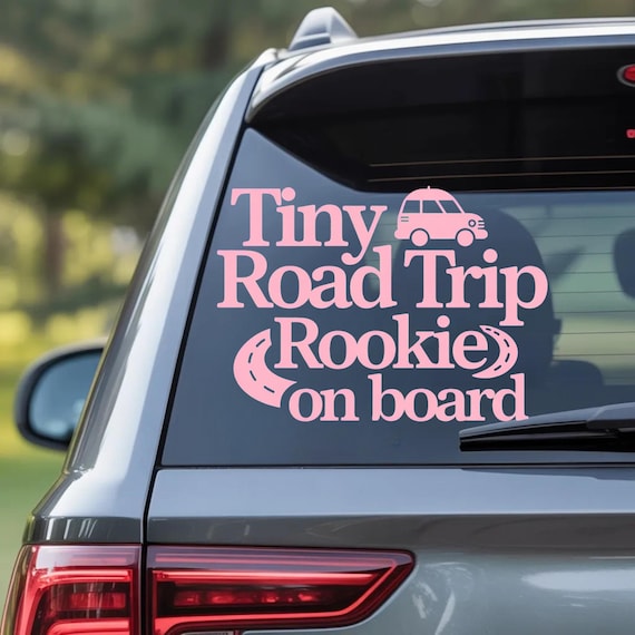 Road Trip Rookie On Board Car Sticker, Cute Travel Baby Decal, Funny Family Car Sticker, Toddler Travel Sign, Road Trip Gift