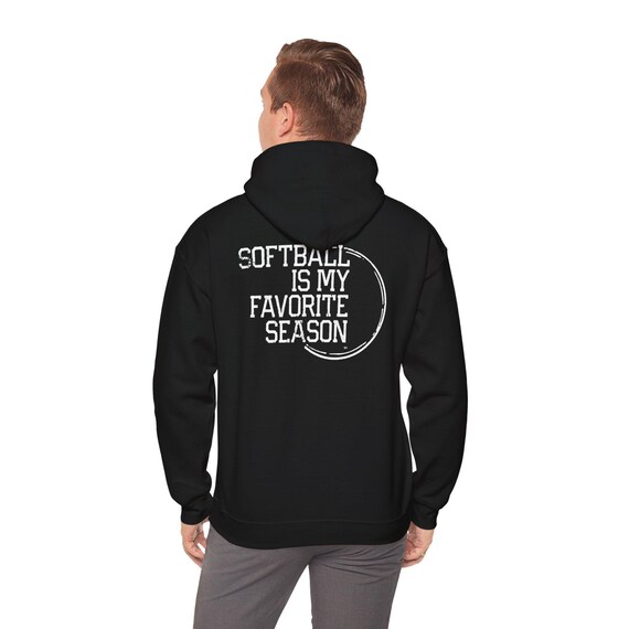 Softball Player Clothing-Unisex Heavy Blend Hooded Sweatshirt- Hoodie - Gifts for Softball Athlete, Softball Is My Favorite Season Sweatshir
