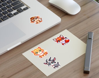 Cute Animal Sticker Sheets – Pet Stickers for Kids, Scrapbooking, Journals & Crafts