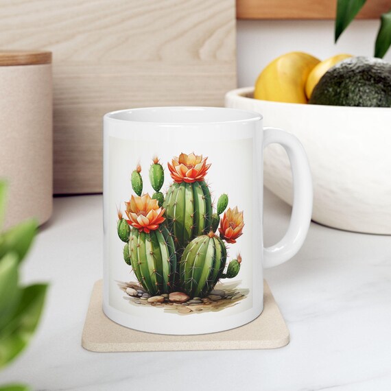 Unique Cactus Coffee Mug - Perfect for Him & Her, Ideal Birthday, Anniversary, Housewarming Gifts | Gift to Dad, Cute Cactus Mugs
