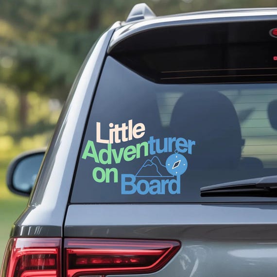 Little Adventurer on Board Sticker | Outdoor Die-Cut Transparent