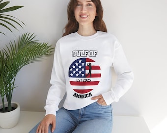 Gulf of America Est 2025 Sweatshirt | Unisex Hoodie, Heavy Blend Crewneck, Long Sleeve Jumper, Perfect Gift for Americans