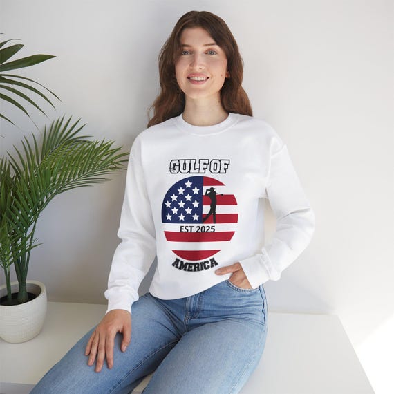 Gulf of America Est 2025 Sweatshirt | Unisex Hoodie, Heavy Blend Crewneck, Long Sleeve Jumper, Perfect Gift for Americans