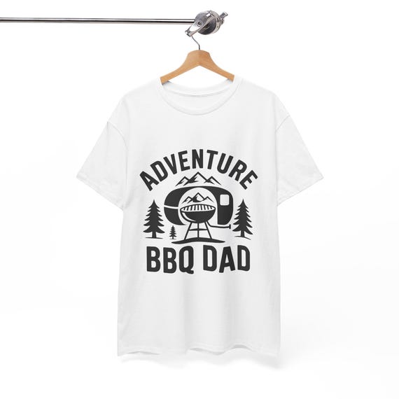 Adventure BBQ Dad Shirt – Funny Camping & Grilling Tee, Father's Day Gift, Outdoor Cooking Shirt, Unisex Summer Cotton T-Shirt
