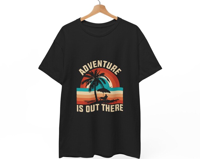 Retro Adventure T-Shirt | Vintage Sunset Beach Tee | Travel and Vacation Shirt for Outdoor Lovers