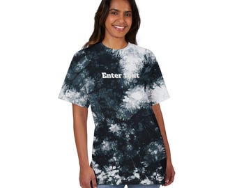 Embroidered Tie-Dye Tee | Summer Festival Top | Gender-Neutral Personalized Shirt