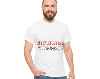 Christmas Vibes Shirt, Holiday Graphic Tee, Festive Snowflake Design, Christmas Spirit TShirt, Cute Christmas Gift for Women, Holiday Outfit