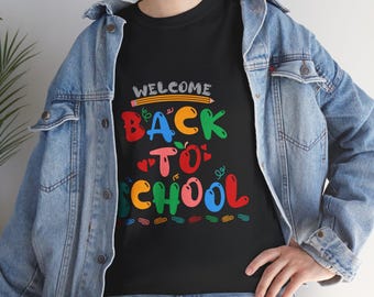 Colorful Welcome Back to School Shirt | First Day Teacher Tee | Rainbow Teacher T-Shirt