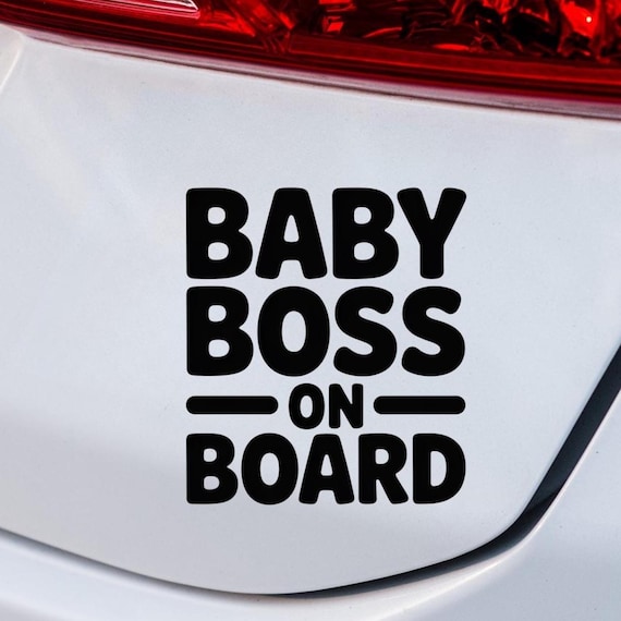 Baby Boss On Board sticker | Transparent die-cut outdoor sticker
