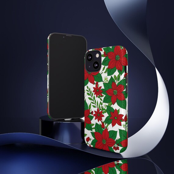 Phone Cases - Red and Green Flowers, Snap, Tough, Clear, Slim, Flexi Cases, Magnetic Impact Design