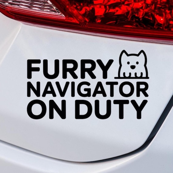 Furry Navigator On Duty sticker | Die-cut Outdoor Sticker