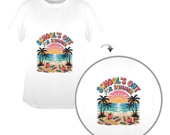School’s Out for Summer Teacher Shirt, End of Year Beach Sunset Tee, Funny Last Day of School Gift, Vacation Ready Teacher Outfit