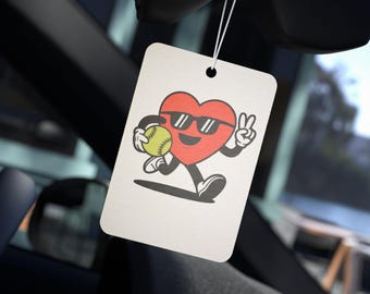 Softball-Themed Car Air Freshener | Unique Gift for Players & Coaches | Fun Designs for Softball Lovers | Fans