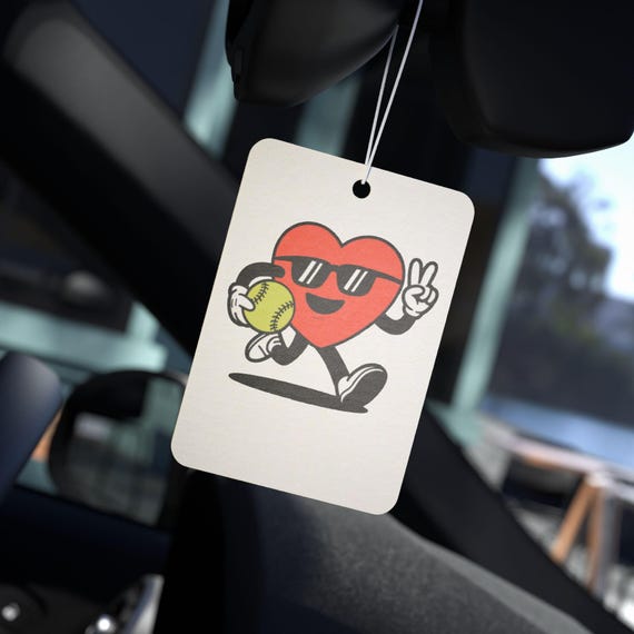 Softball-Themed Car Air Freshener | Unique Gift for Players & Coaches | Fun Designs for Softball Lovers | Fans