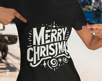 Unisex Merry Christmas T-Shirt - Cozy Cotton Festive Holiday Cheer Apparel, Unique Christmas Spirit Gift