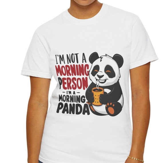 Panda Shirt, Panda Lover T-Shirt, Morning Panda Planner - Boost Productivity & Happiness for Non-Morning People