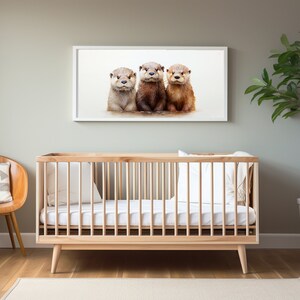 PRINTABLE, Otters, Safari Animals, Nursery Decor, Baby Nursery Art