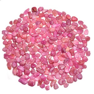 Rough Pink Sapphire Gemstone: Natural Unheated Healing Crystals