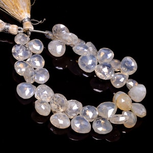 Top Quality Moonlight Heart Shape Faceted Beads For Making Jewelry 150 Ct. 8X8 11X11 mm Natural Moonlight 8&quot; Inch Loose Beads Strand
