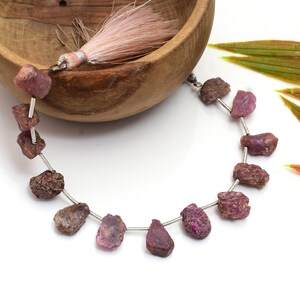 Natural Ruby Raw Shape Gemstone Beads  pinkish-red color Top Quality Stone Natural Ruby Gemstone Gift For Her Making For Jewelry