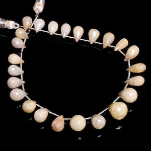 8&quot; Inches Strand, Natural Yellow Quartz Faceted Drops Shape Beads Briolettes. 6x9 To 10x14 mm Making ForJewelry Natural Stone Natural Stone