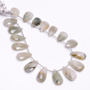 Natural Cats Eye Quartz Gemstone Beads Pear Shape Faceted Beads Semi precious, Size 9x9 To 10x10mm  Wholesale Price Stone Making For Jewelry