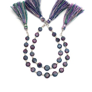 Natural Ruby Zoisite Coin Beads: 6mm-9mm Gemstone Strand