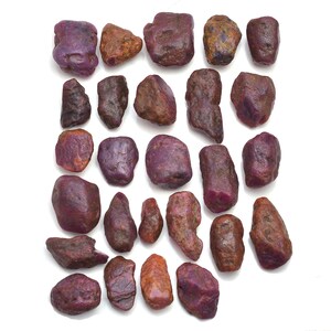 Natural Rough Ruby Lot: Raw Gemstone for Wire Wrapping & Carving