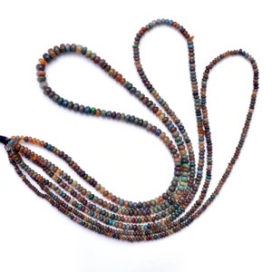 Natural Ethiopian Opal Gemstone Beads Rondelle Shape Natural Ethiopian Opal Gemstone Size 2mmTo 6mm Rainbow Opal Smooth Crystal Gemstone