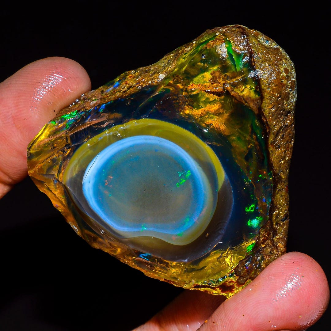Raw Shape Unique and Beautiful Mineral Natural Oil Ethiopian Opal Gemstone Raw ...